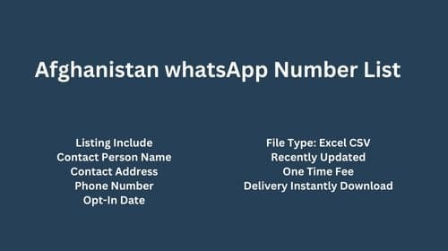 Afghanistan whatsApp number list