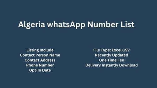 Algeria whatsapp number list