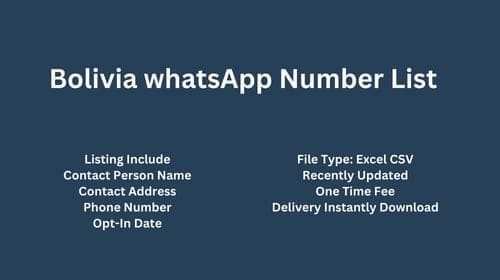 Bolivia whatsapp number list