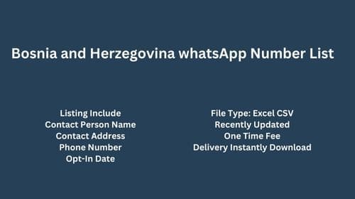 Bosnia and Herzegovina whatsapp number list