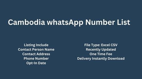 Cambodia whatsapp number list