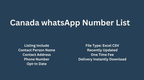 Canada whatsapp number list