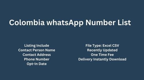 Colombia whatsapp number list