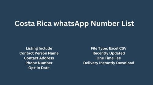 Costa Rica whatsapp number list