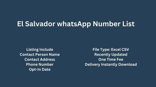 El Salvador WhatsApp Number List