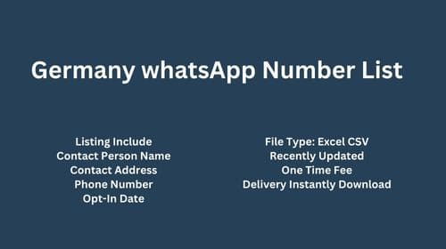 Germany WhatsApp Number List