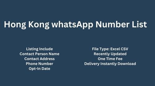 Hong Kong WhatsApp Number List