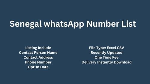 Senegal WhatsApp Number List