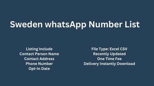 Sweden WhatsApp Number List