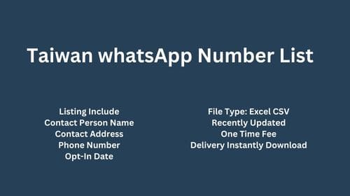 Taiwan WhatsApp Number List